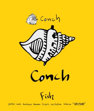 deniz gıda çizimler / el çekilmiş gıda maddeleri - vektör