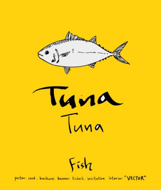 deniz gıda çizimler / el çekilmiş gıda maddeleri - vektör