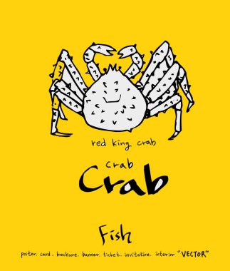 deniz gıda çizimler / el çekilmiş gıda maddeleri - vektör