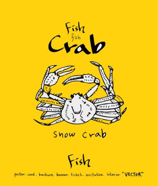 deniz gıda çizimler / el çekilmiş gıda maddeleri - vektör