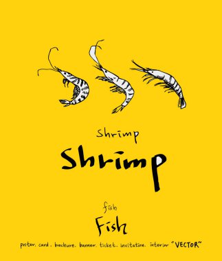 deniz gıda çizimler / el çekilmiş gıda maddeleri - vektör