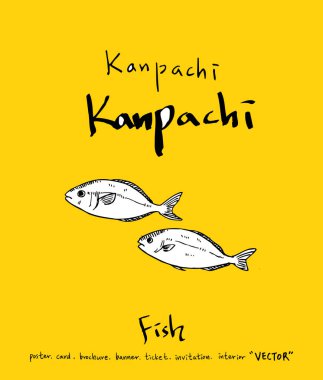 deniz gıda çizimler / el çekilmiş gıda maddeleri - vektör