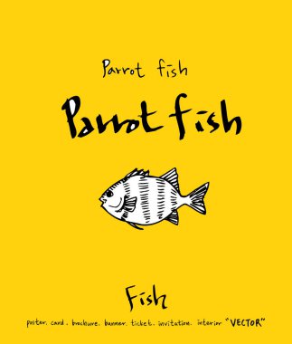 deniz gıda çizimler / el çekilmiş gıda maddeleri - vektör