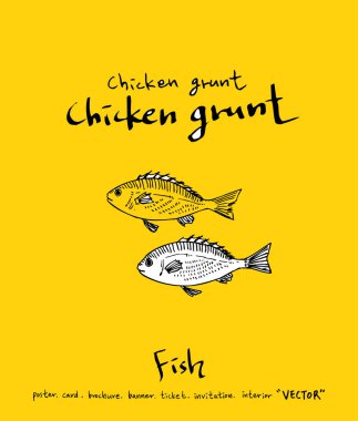 El çekilmiş gıda maddeleri - deniz gıda menü resimleri - vektör