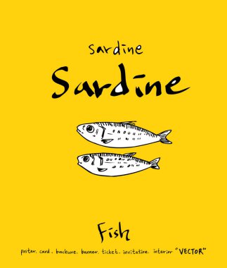 El çekilmiş gıda maddeleri - deniz gıda menü resimleri - vektör