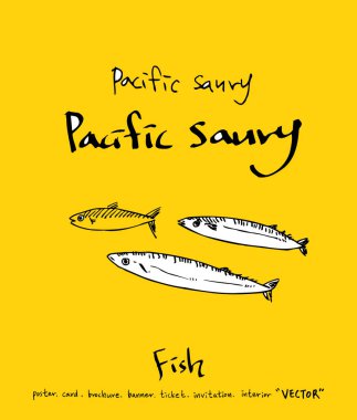 El çekilmiş gıda maddeleri - deniz gıda menü resimleri - vektör