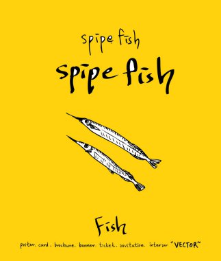 El çekilmiş gıda maddeleri - deniz gıda menü resimleri - vektör