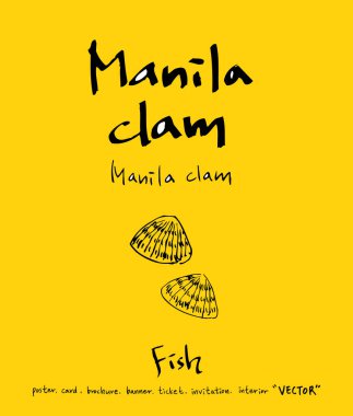 El çekilmiş gıda maddeleri - deniz gıda menü resimleri - vektör