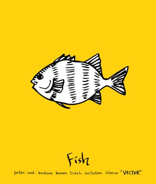 El çekilmiş gıda maddeleri - deniz gıda menü resimleri - vektör