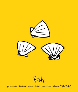 El çekilmiş gıda maddeleri - deniz gıda menü resimleri - vektör