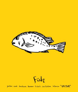 El çekilmiş gıda maddeleri - deniz gıda menü resimleri - vektör