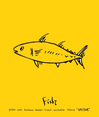 El çekilmiş gıda maddeleri - deniz gıda menü resimleri - vektör