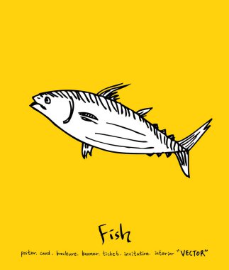 El çekilmiş gıda maddeleri - deniz gıda menü resimleri - vektör