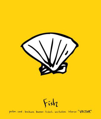 El çekilmiş gıda maddeleri - deniz gıda menü resimleri - vektör