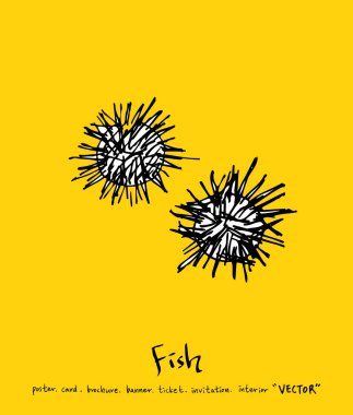 El çekilmiş gıda maddeleri - deniz gıda menü resimleri - vektör