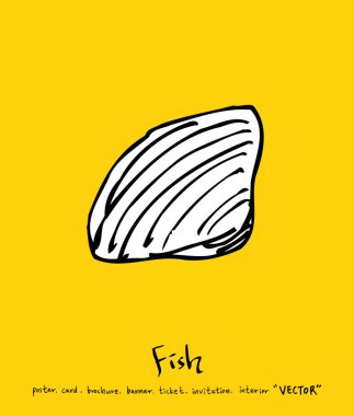 El çekilmiş gıda maddeleri - deniz gıda menü resimleri - vektör