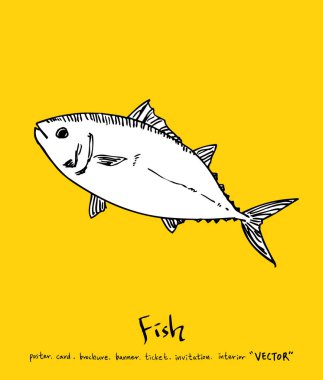 El çekilmiş gıda maddeleri - deniz gıda menü resimleri - vektör