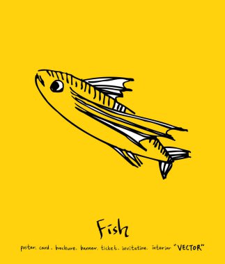 El çekilmiş gıda maddeleri - deniz gıda menü resimleri - vektör