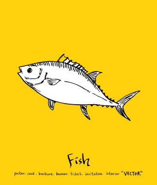 El çekilmiş gıda maddeleri - deniz gıda menü resimleri - vektör