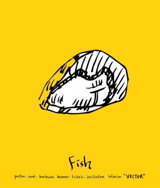 El çekilmiş gıda maddeleri - deniz gıda menü resimleri - vektör