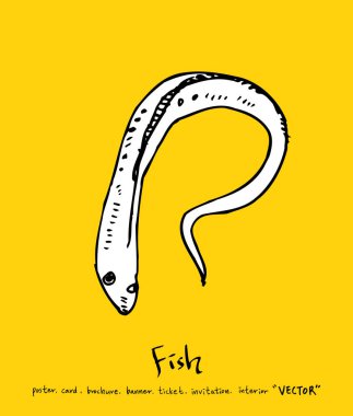 El çekilmiş gıda maddeleri - deniz gıda menü resimleri - vektör