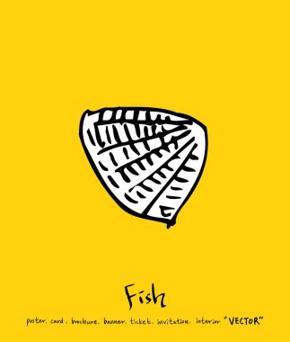 El çekilmiş gıda maddeleri - deniz gıda menü resimleri - vektör