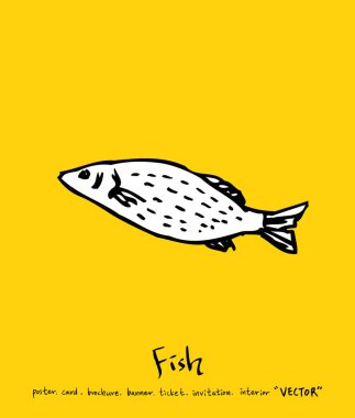 El çekilmiş gıda maddeleri - deniz gıda menü resimleri - vektör