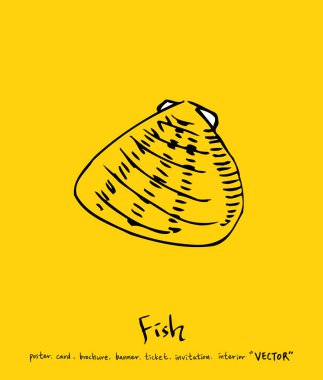 El çekilmiş gıda maddeleri - deniz gıda menü resimleri - vektör