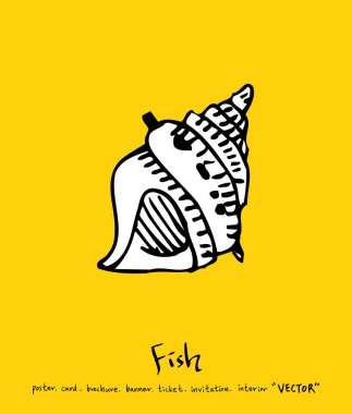 El çekilmiş gıda maddeleri - deniz gıda menü resimleri - vektör