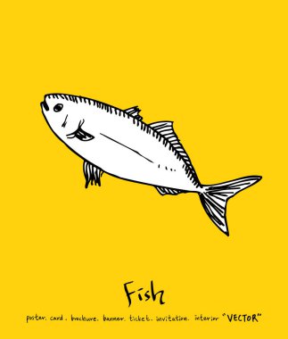 El çekilmiş gıda maddeleri - deniz gıda menü resimleri - vektör