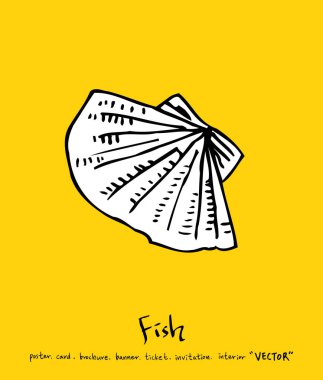 El çekilmiş gıda maddeleri - deniz gıda menü resimleri - vektör