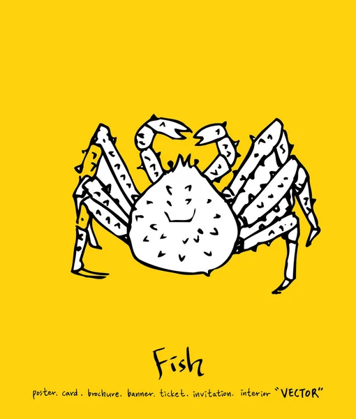 El çekilmiş gıda maddeleri - deniz gıda menü resimleri - vektör