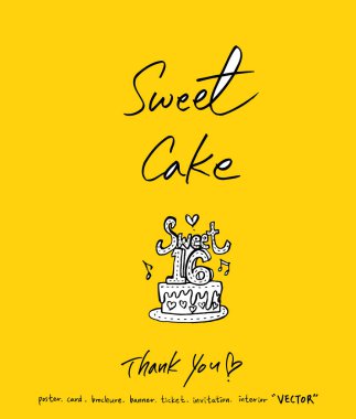 El yazısı hat / yıldönümü tebrik - vektör