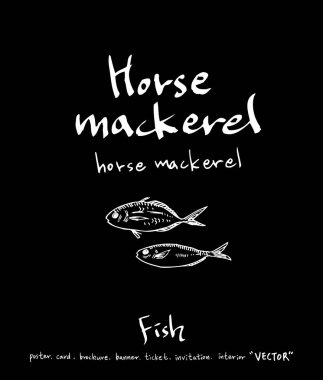 deniz gıda çizimler / el çekilmiş gıda maddeleri - vektör