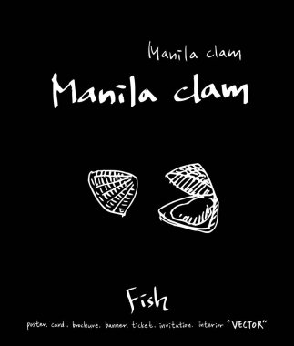 deniz gıda çizimler / el çekilmiş gıda maddeleri - vektör