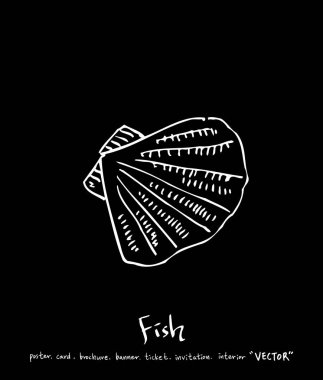 El çekilmiş gıda maddeleri - deniz gıda menü resimleri - vektör