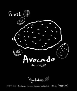 Sebze ve meyve resimler / el çekilmiş gıda maddeleri - vektör