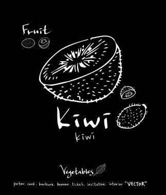 Sebze ve meyve resimler / el çekilmiş gıda maddeleri - vektör