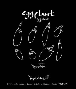 Sebze ve meyve resimler / el çekilmiş gıda maddeleri - vektör