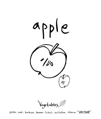 Sebze ve meyve resimler / el çekilmiş gıda maddeleri - vektör