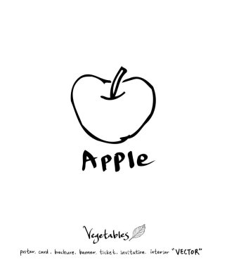 Sebze ve meyve resimler / el çekilmiş gıda maddeleri - vektör