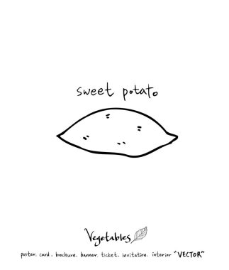 Sebze ve meyve resimler / el çekilmiş gıda maddeleri - vektör