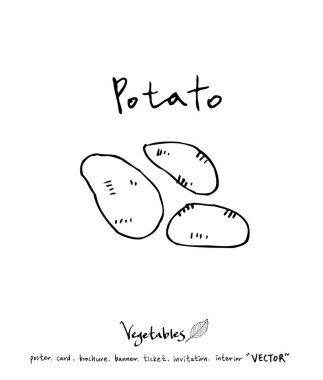 Sebze ve meyve resimler / el çekilmiş gıda maddeleri - vektör