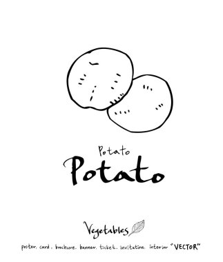 Sebze ve meyve resimler / el çekilmiş gıda maddeleri - vektör