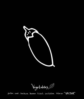 Sebze ve meyve resimler / el çekilmiş gıda maddeleri - vektör