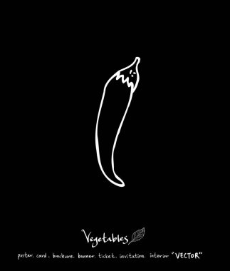 Sebze ve meyve resimler / el çekilmiş gıda maddeleri - vektör