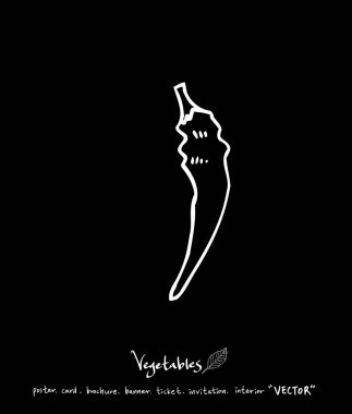 Sebze ve meyve resimler / el çekilmiş gıda maddeleri - vektör