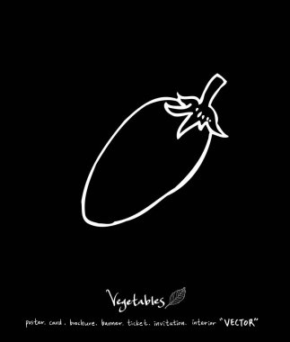 Sebze ve meyve resimler / el çekilmiş gıda maddeleri - vektör