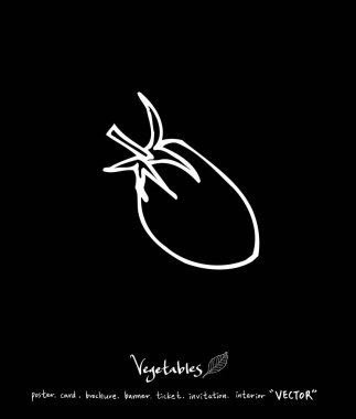 Sebze ve meyve resimler / el çekilmiş gıda maddeleri - vektör