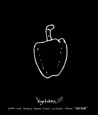 Sebze ve meyve resimler / el çekilmiş gıda maddeleri - vektör